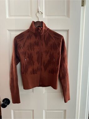 lululemon athletica Rust-Red Zip Knit Jacket